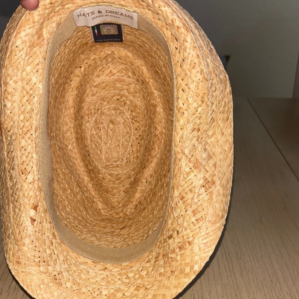 Classic Tan Straw Fedora for Men - Picture 5 of 7